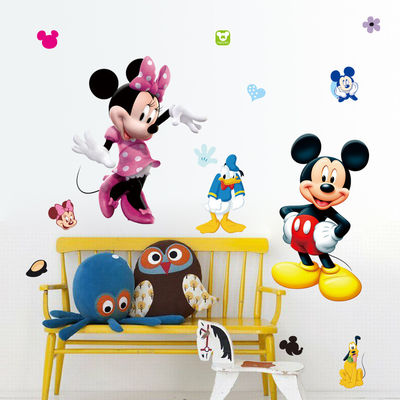 Cartoon 50*70cm PVC Mickey Decorations Stickers FOor Living Room