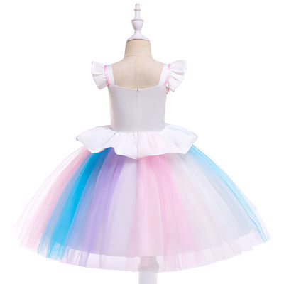 Polyester Viskon Karışımlı Unicorn Tül Prenses Elbise Beden 110cm